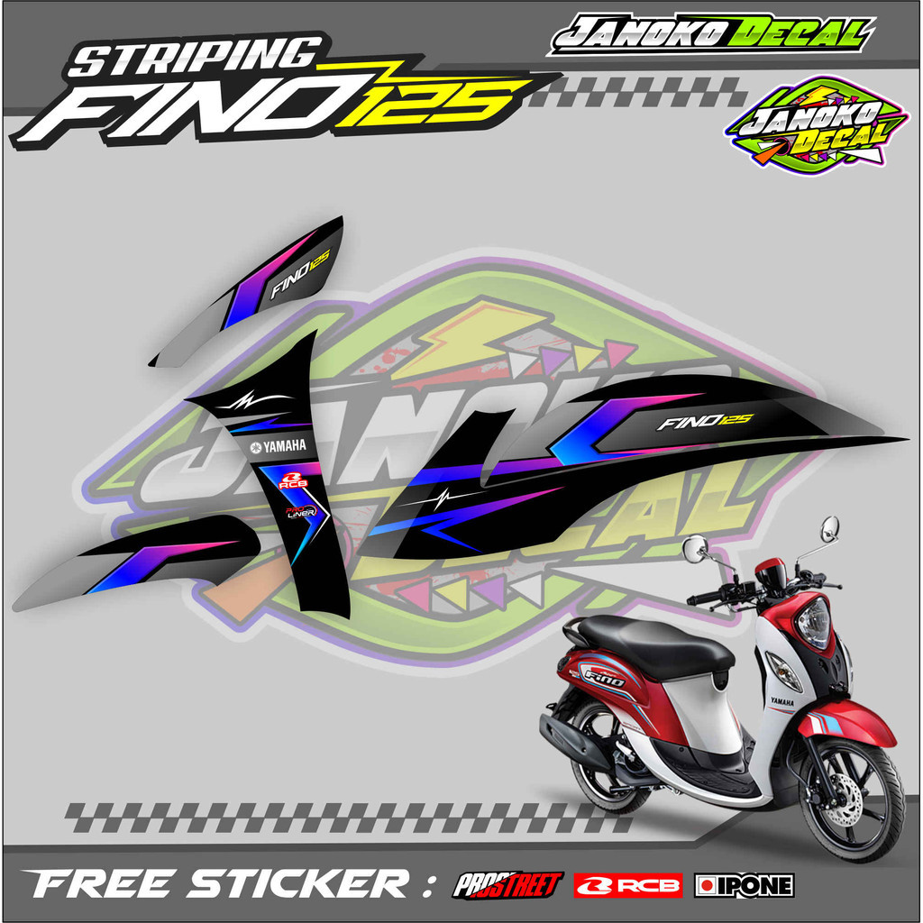 STRIPING VARIASI YAMAHA FINO 125 / STICKER LIST VARIASI MOTOR FINO 125