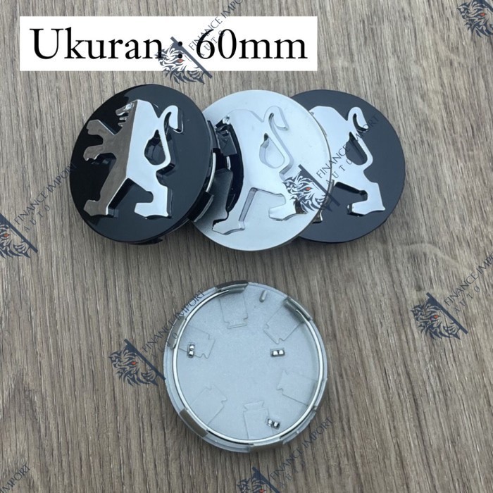 Dop Roda Tengah Tutup Emblem Dop Velg Peugeot Diameter 6mm Dop PEUGEOT - Black