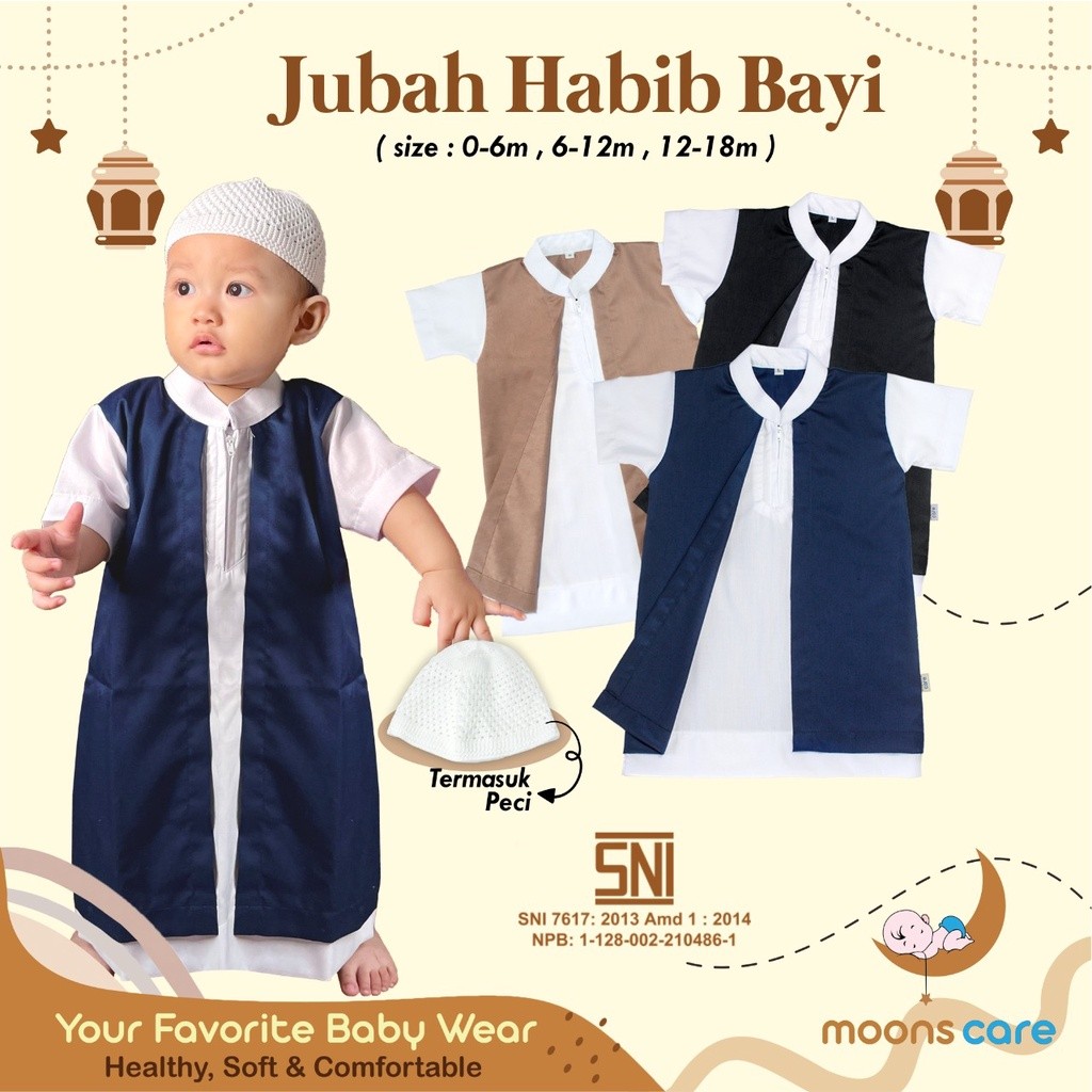 Busana Lebaran Muslim Wanita Dress Gamis Murah Modern / moons care (Bonus Peci) Baju Koko Gamis Juba