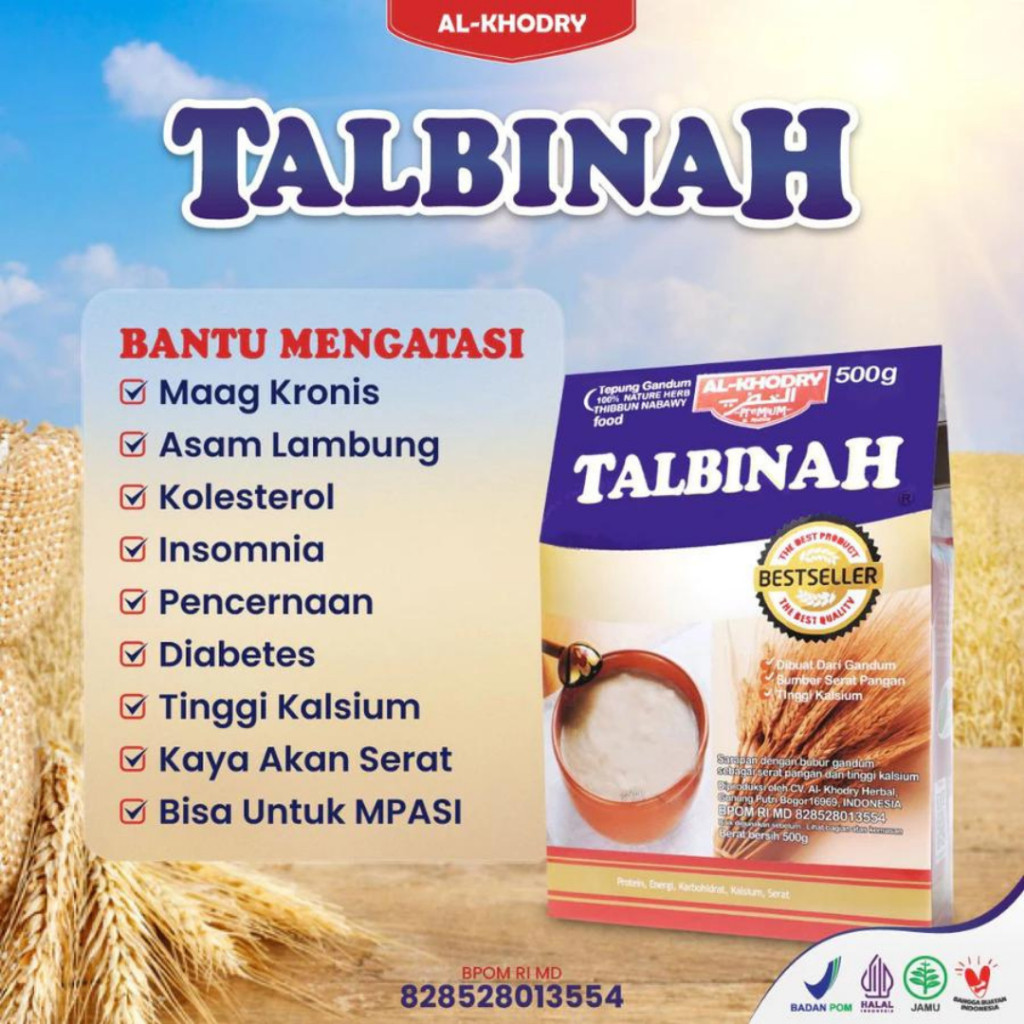 

Tepung Gandum TALBINAH AL KHODRY Mengatasi Masalah Lambung Dan Gangguan Pencernaan