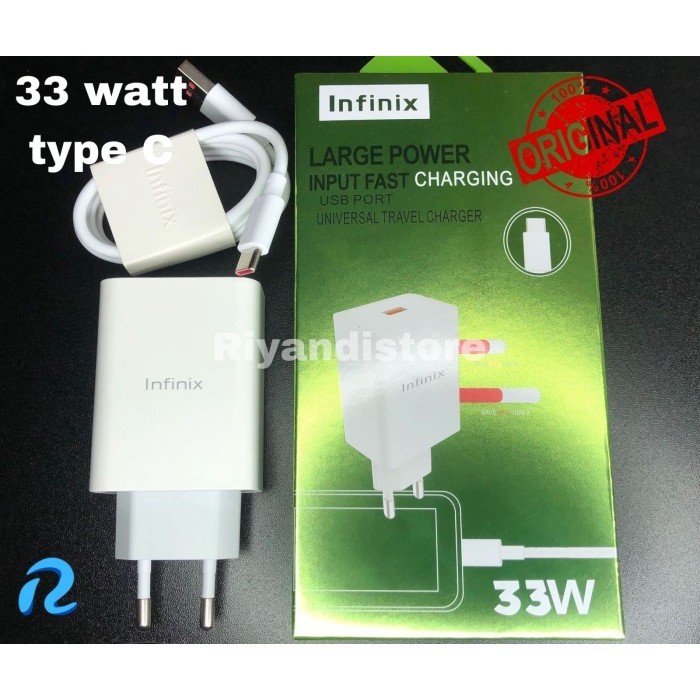 charger infinix note 10 note 10 pro original type c fast charging 33w