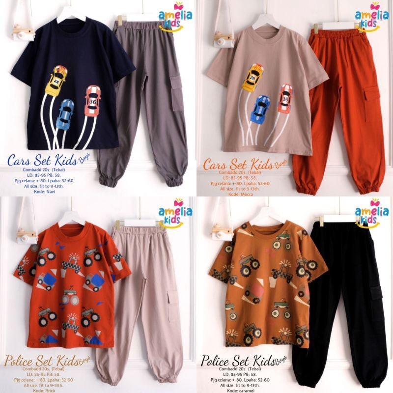 setelan anak amelia boys || police set kids || jeep set kids boys || plane set kids || cars set kids