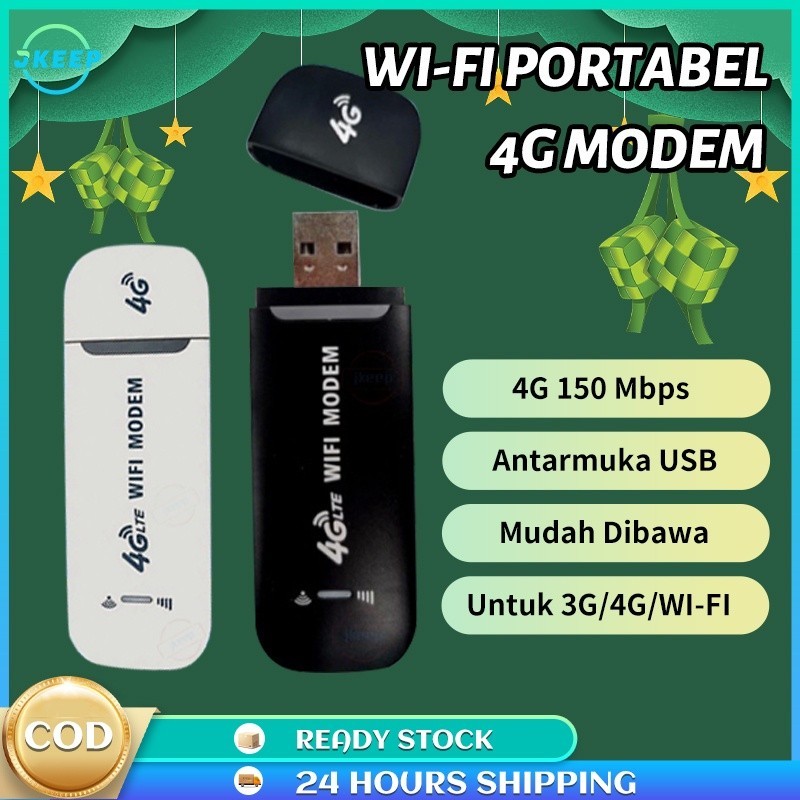 [Ready Stock] Modem WIFI 4g All Operator 150 Mbps Modem Mifi 4G LTE  Modem WIFI  Travel USB Mobile WIFI Support 10 Devices COD