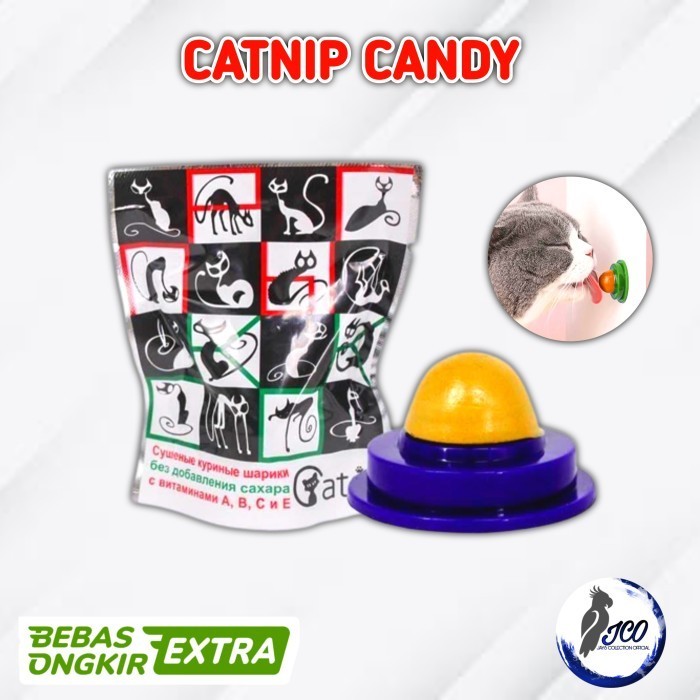 CANDY CATNIP CEMILAN KUCING CATNIP BOLA CEMILAN KESEHATAN KUCING