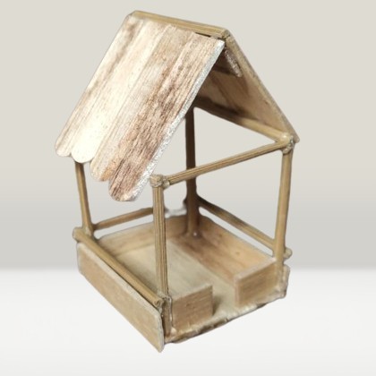 rumah kayu miniatur stick gazebo lesehan diorama aquascape aquarium