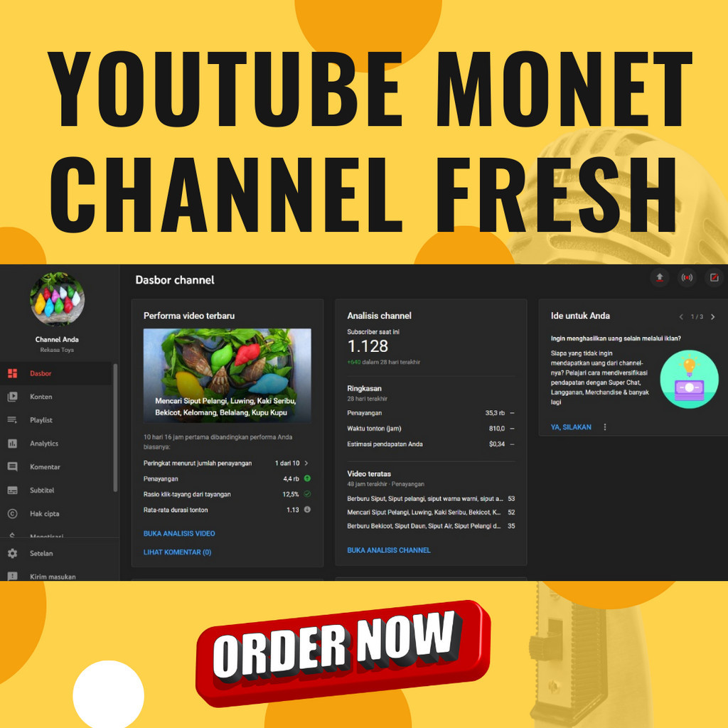 AKUN YOUTUBE SUDAH MONETISASI (FRESH) TINGGAL PAKAI || YOUTUBE MONETISASI GARANSI || FRESH MONETISAS