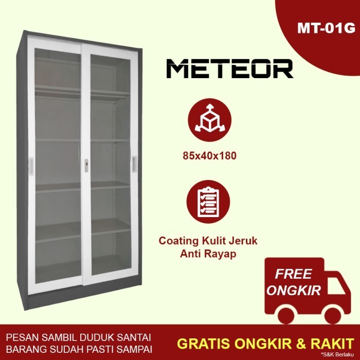 

PROMO!! -LEMARI BESI LEMARI ARSIP KANTOR LEMARI KACA SLIDING FILLING CABINET