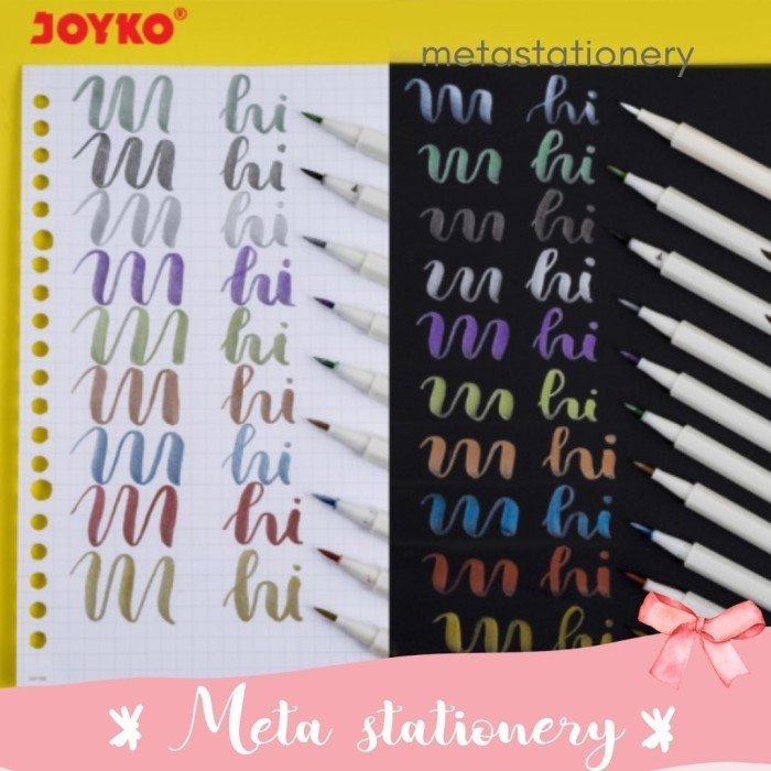 

PROMO!! -Metalic Brush Pen CLP-21 Joyko 10 Warna