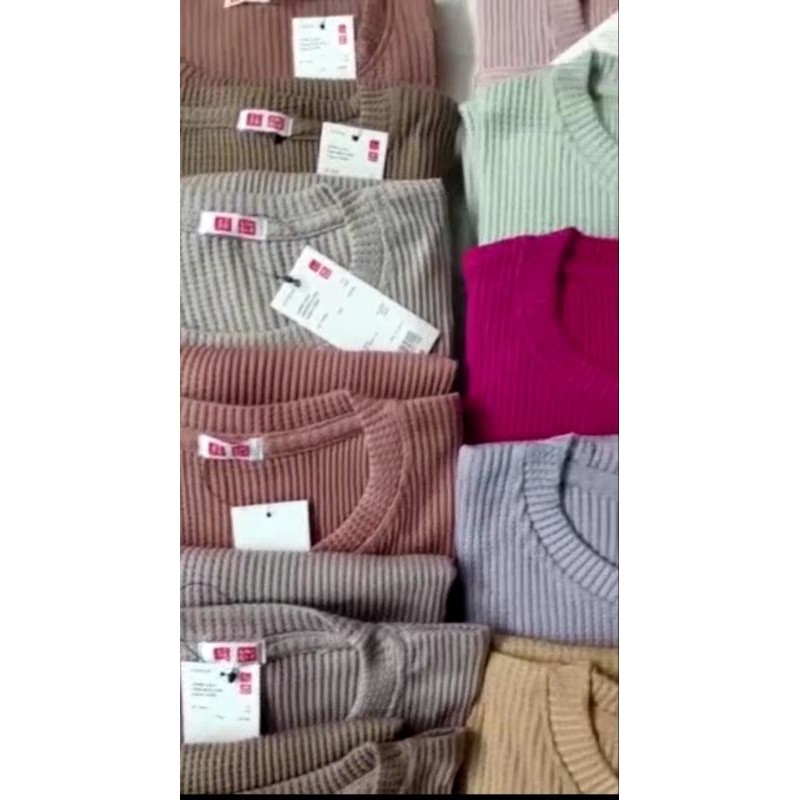 BUYME.STUDIO - Tunik waffle uniqlo