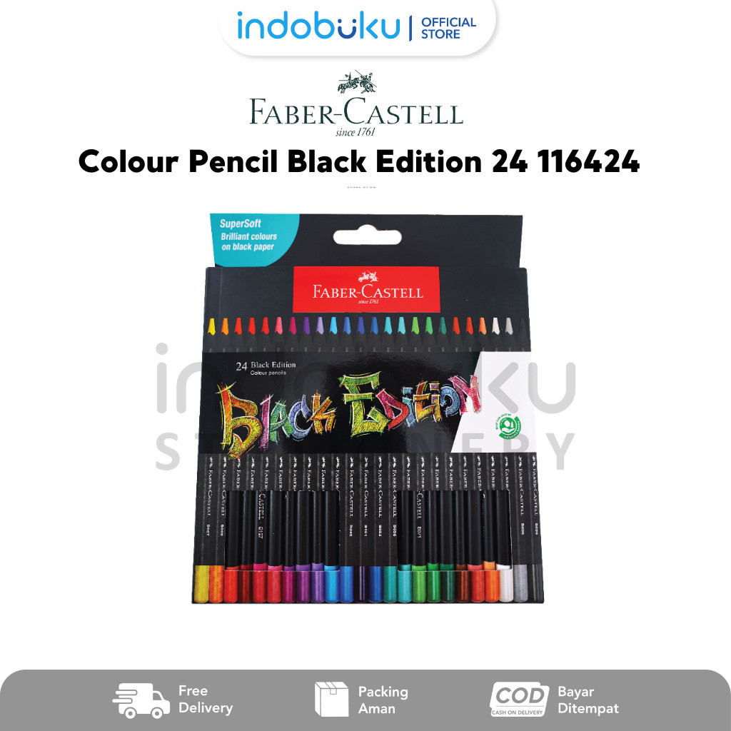 

Colour Pencil Black Edition 24 Faber-Castell Pensil 24 Warna Faber-Castell 116424