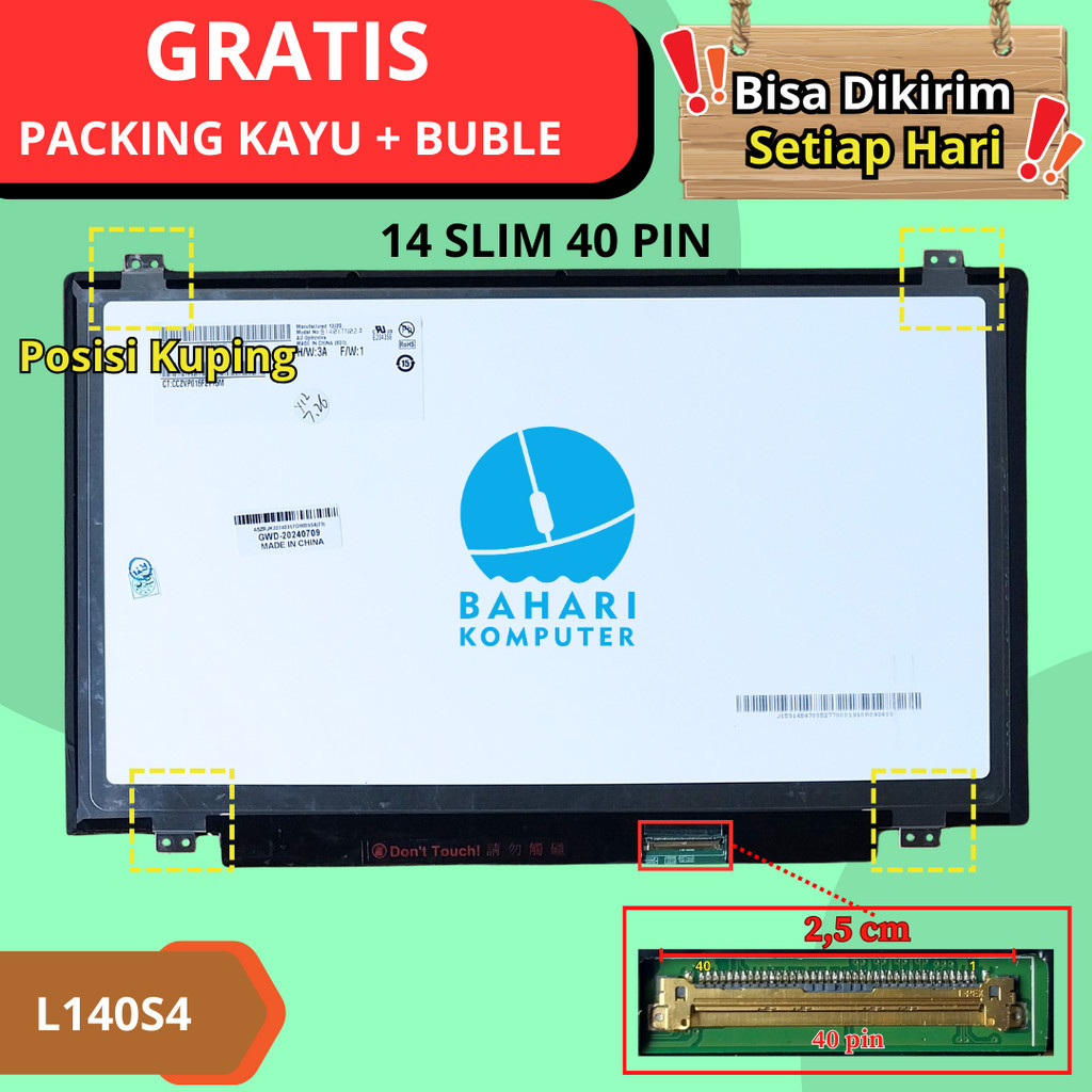 Layar LCD LED laptop Acer Aspire One 14 Z1401
