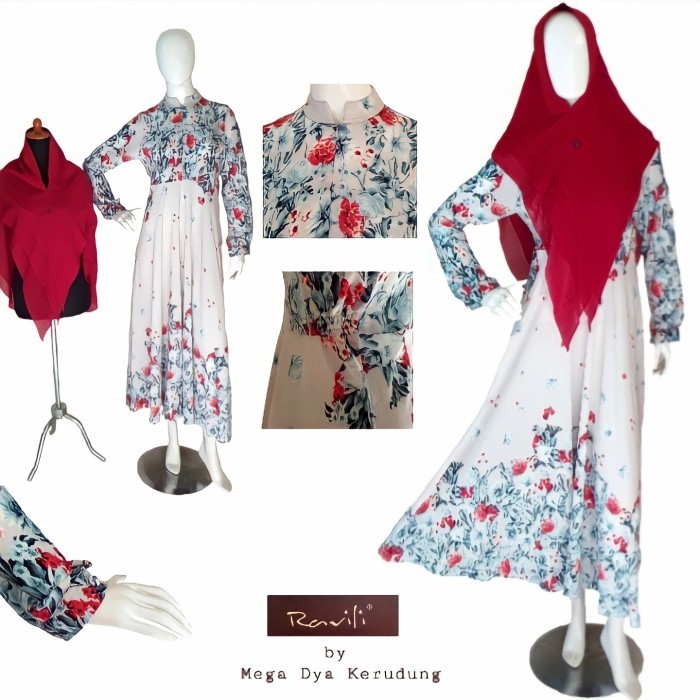 Baju gamis wanita muslim MAUDY DRESS setelan syari/baju gamis murah
