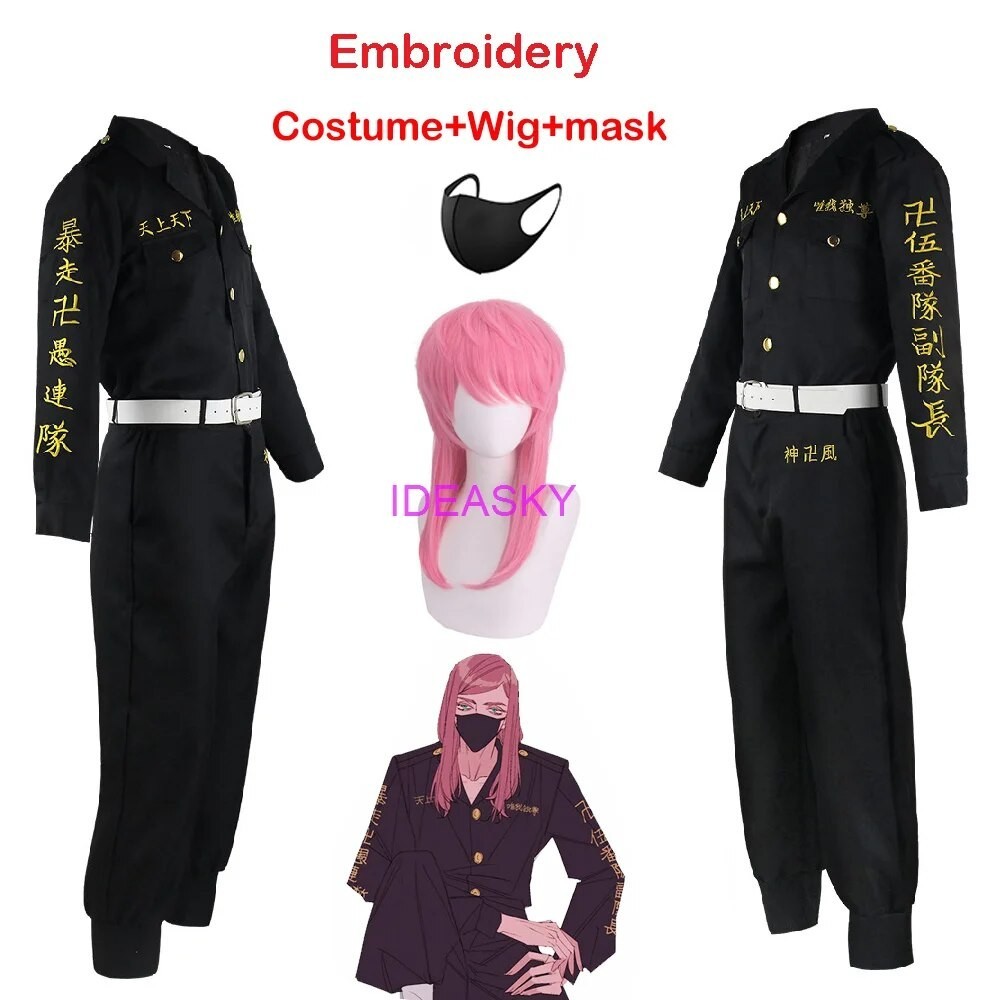 PREORDER tokyo revengers cosplay sanzu haruchiyo peluca jacket and pants sanzu tokyo revengers tokyo