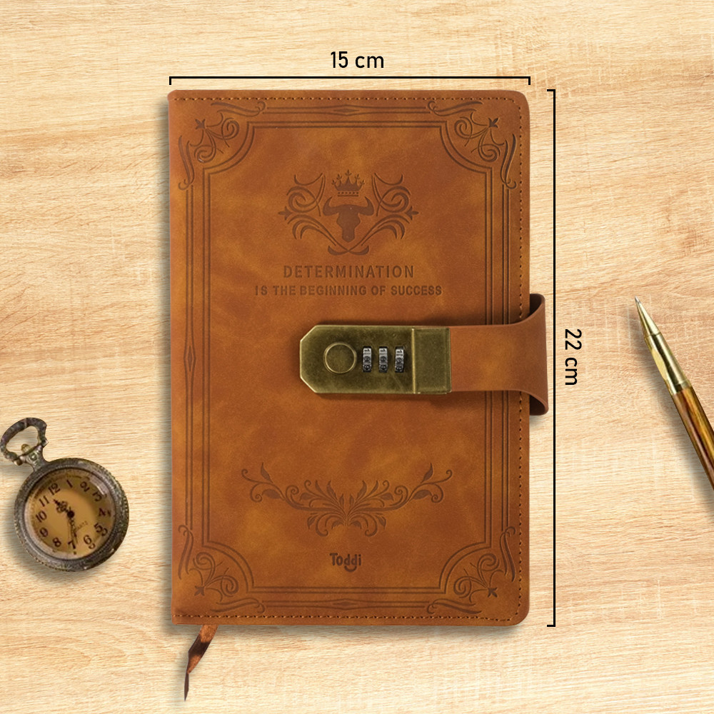 

Promo Toddi Buku Catatan Harian Notebook Cover Kulit Kunci Password A5 TD100