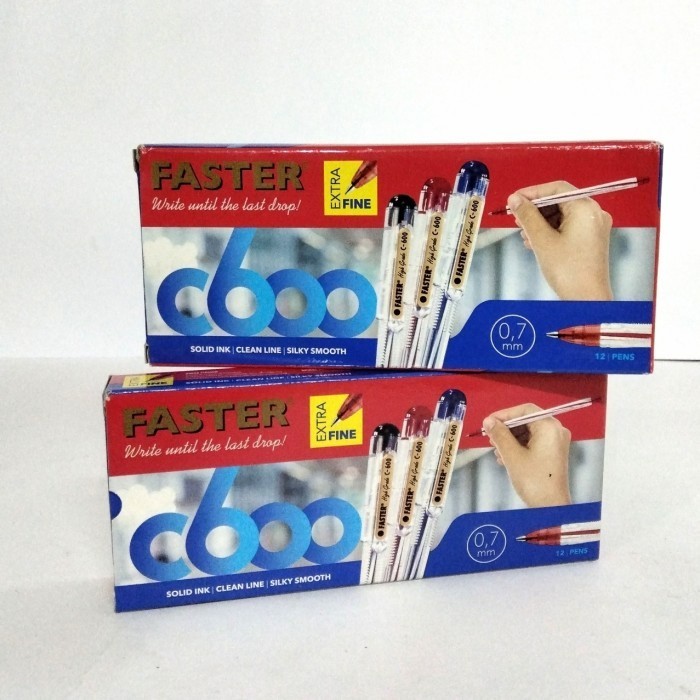 

RK Ballpoint FASTER C600 - Hitam 12 Pcs