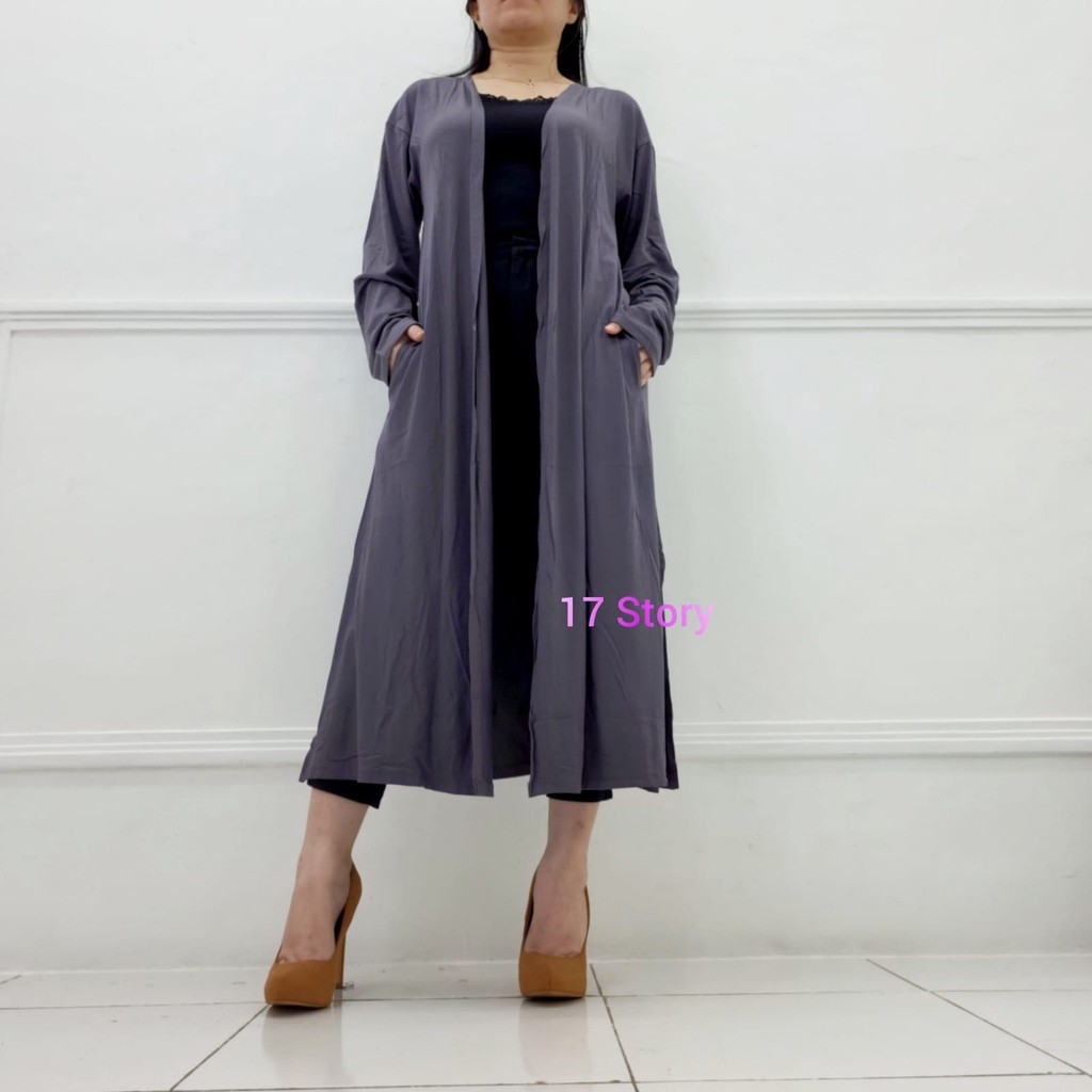 Baju Lebaran Premium Wanita Outerwear Keren Style 2024 / Cardigan Panjang Jumbo Kekinian Lengan Panj
