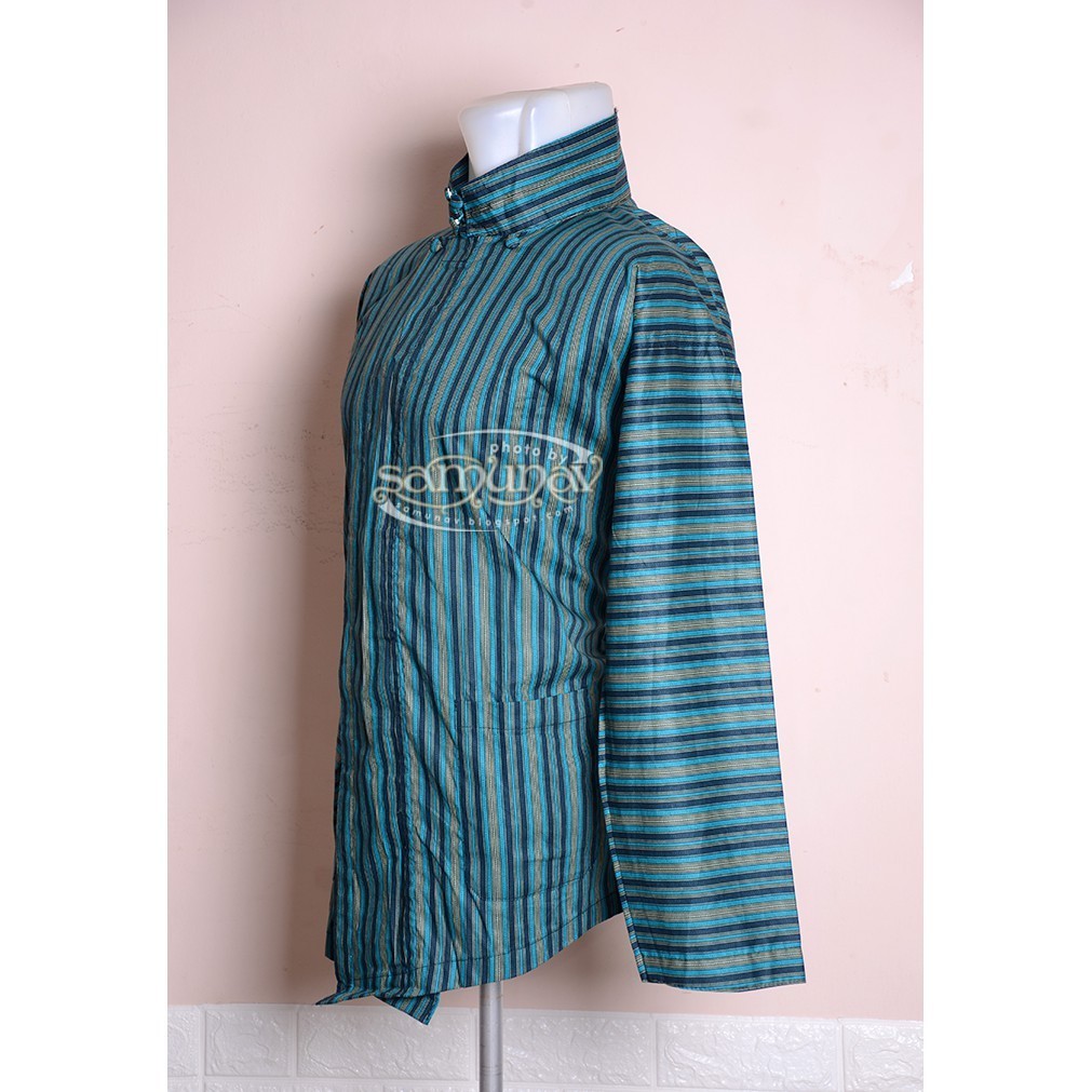 LURIK JAWA SURJAN LURIK SUPER HALUS KHAS JAWA HIJAU BIRU