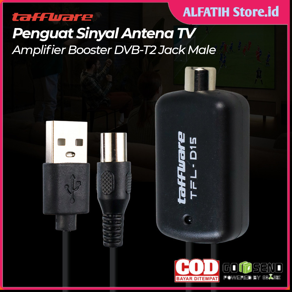 Taffware Penguat Sinyal Antena TV Amplifier Signal Booster DVB-T2 - TFL-D15 - Black - 7RNA0JBK