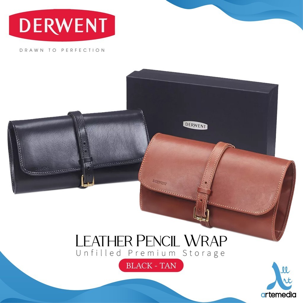 

Derwent Leather Pencil Wrap Unfilled Premium Storage Tempat Pensil