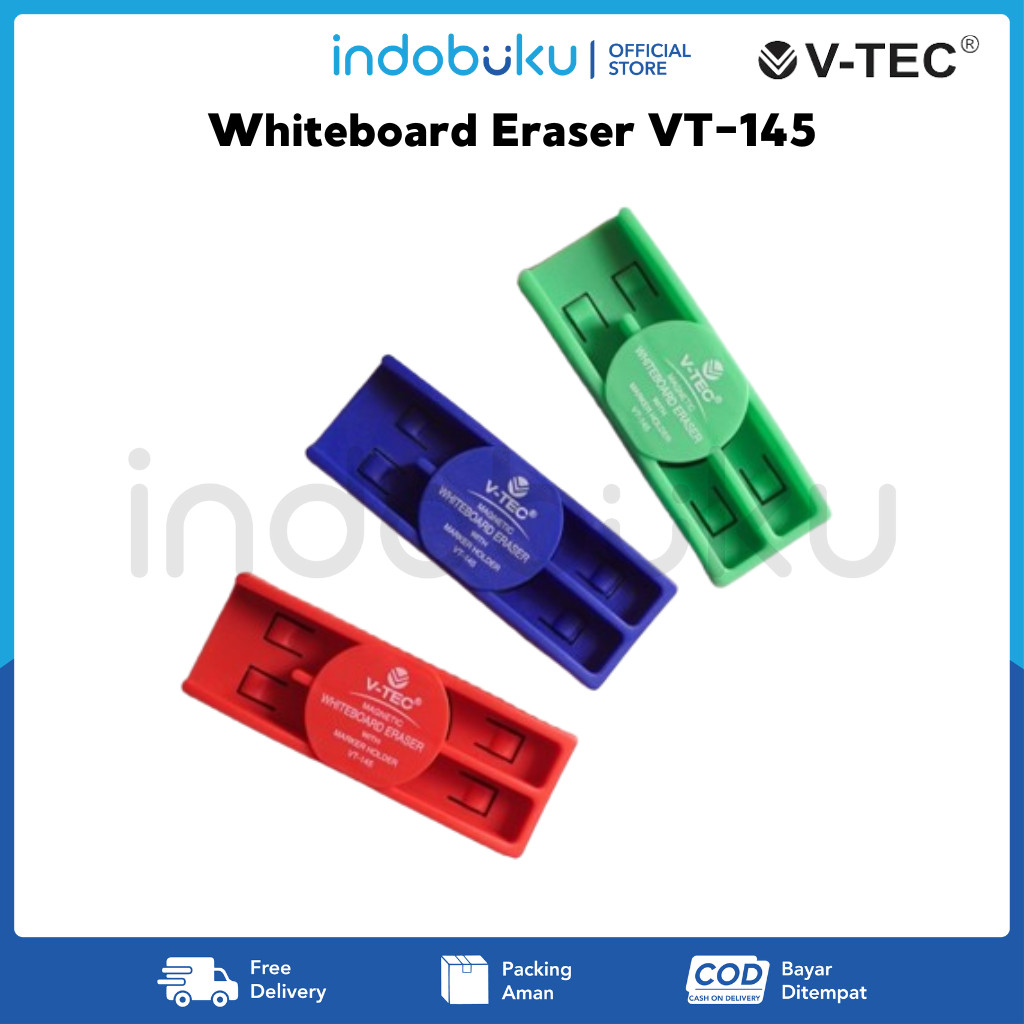 

Whiteboard Eraser With Marker Holder V-Tec VT-145 Penghapus Papan V-Tec
