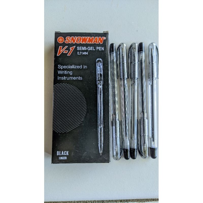 

Bolpen Pulpen Bolpoin Snowman V1 V 1 V-1 0.7 mm Perpak murah cod