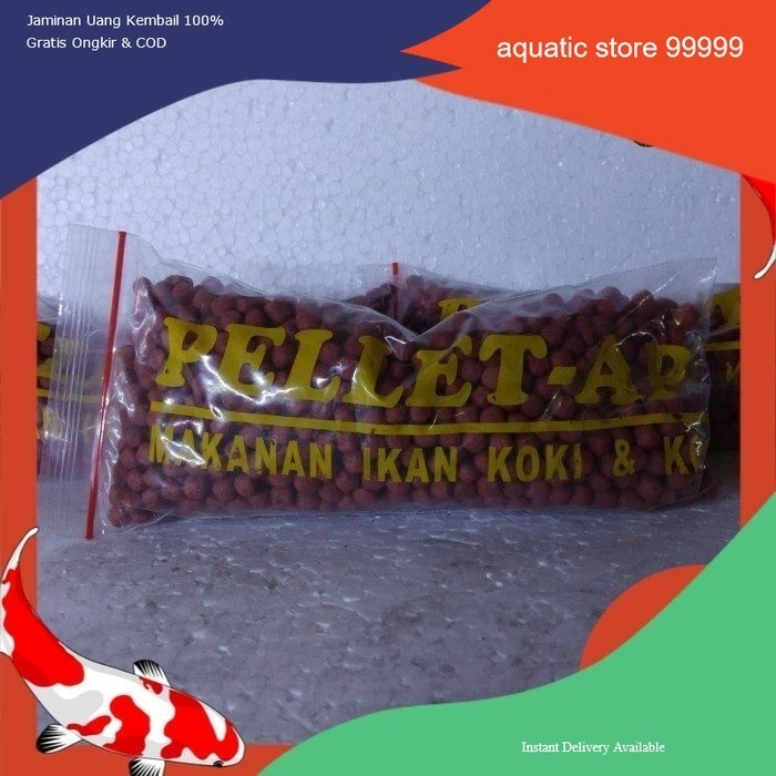 makanan ikan berkualitas pelet ikan PELET AB 200 GR saset merah 2 mm 5 mm