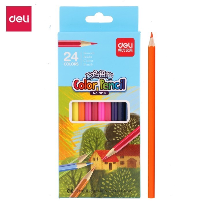 

Deli Colored Pencils / Pensil Warna 24 warna - 7018