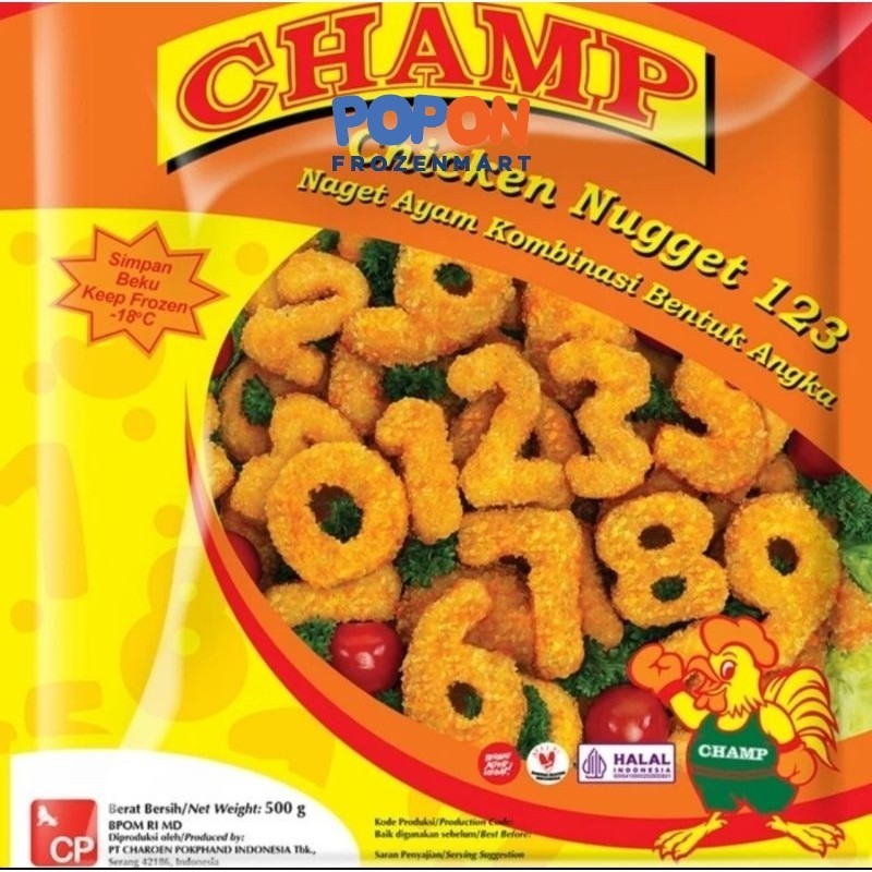 

Naget Ayam Champ Chicken Nugget 123 500 Gram