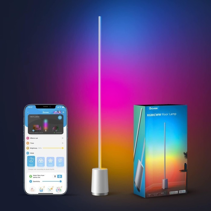 Govee Floor Lamp, RGBIC Lyra Color Changing Corner Lamp, Modern LED