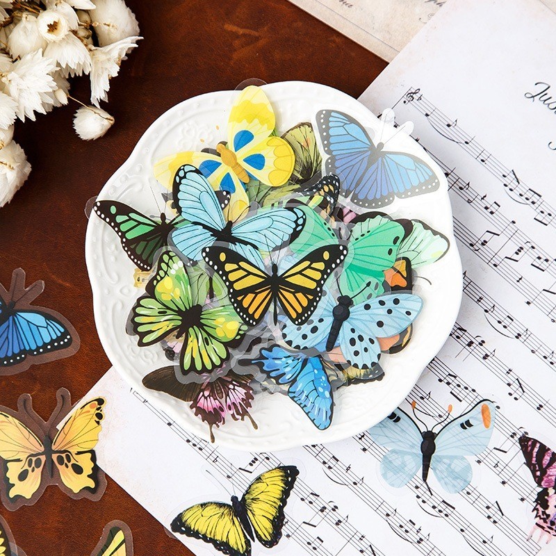 

SS - (40pcs) Stiker Kupu-kupu Estetik DIY Design Dekorasi Buku Scrapbook Kreatif STK2009