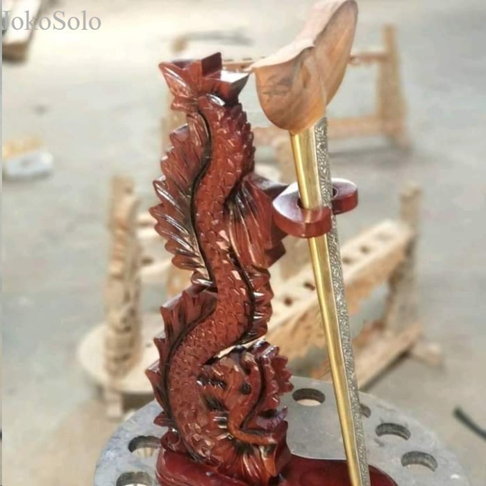 

jagrak keris naga kayu jati - mentah Harga Merakyat PTJ7879 - mentah murah