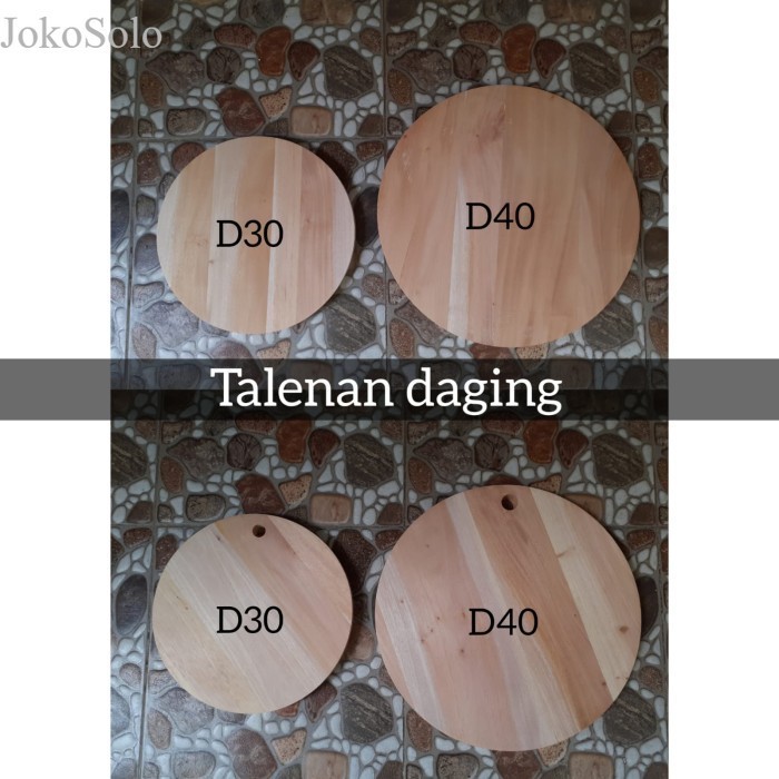 

Talenan Daging 40Cm/ Talenan Kayu Mahoni/ Talenan Kayu Daging 40cm - T Dging d40 Lbg murah