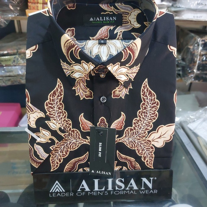 Batik Alisan slim fit lengan pendek 01