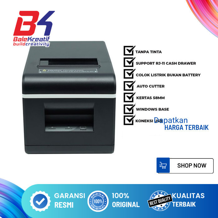 Printer Iware Thermal C58AC Auto Cutter USB C-58AC USB