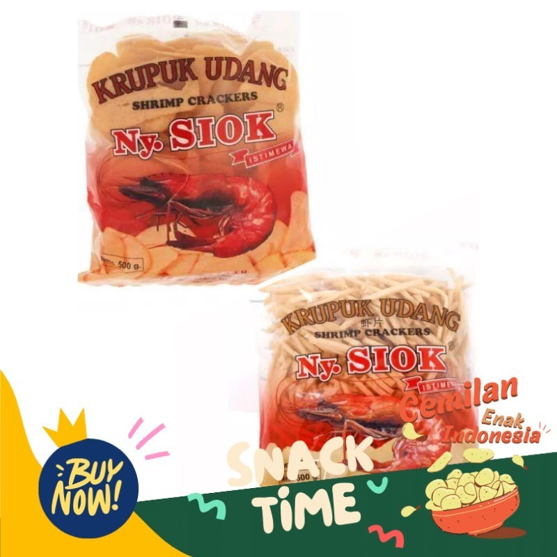 

PROMO SPESIAL Ny Siok Kerupuk Udang Oval Stick 500gr