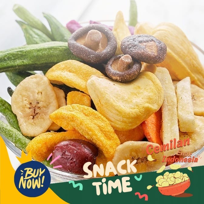 

Special Diskon [BIEL] Snack Sayur dan Buah Kering - Cemilan Sehat untuk Diet - Crispy Snack - Dried Vegetable and Fruit Snack - Keripik Sayur dan Buah