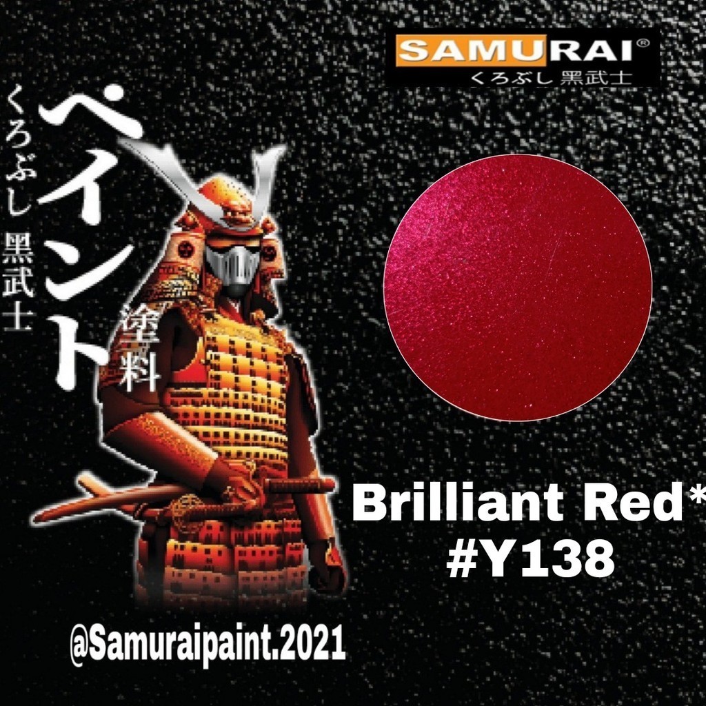 Samurai Paint Brilliant Red Y138 cat pilok samurai warna merah candy tone pilok samurai red candy ce