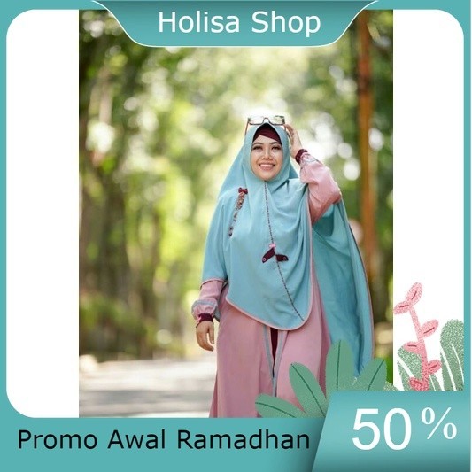 Promo Awal Ramadhan GAMIS AULIA FASHION TERBARU FANIA JUNGGLE GREEN PINK HIJAU