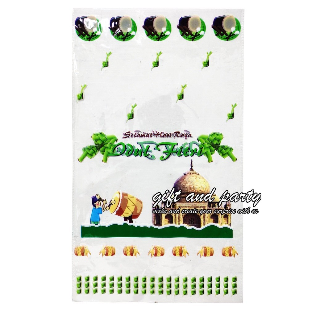 

DISKON Plastik Lebaran Parcel Hampers Kantong Kue Kering Lebaran Tema Idul Fitri Ukuran 24x45