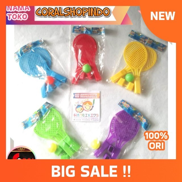 Mainan Raket Mini Anak 2bh + 1 Bola Termurah