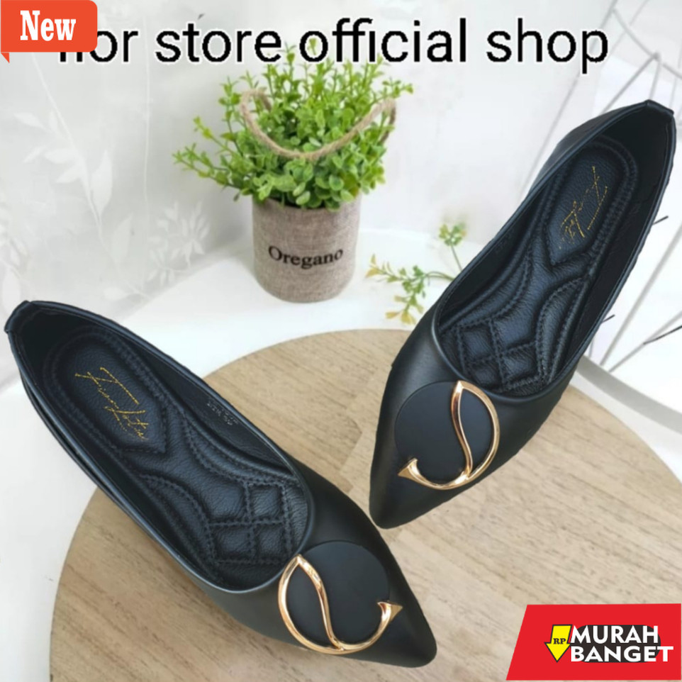 Sepatu buat lebaran- FIOR LOTUS Ballevina Pointed Toe Ballet Flat AR 23 - Fior Store