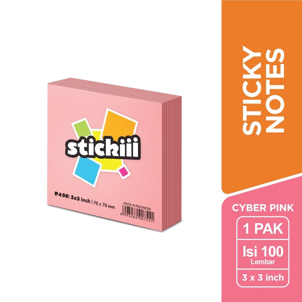 

[Stationery Spectrum] Stickiii Sticky Notes Cyber Pink - STI SNTIT 342 K