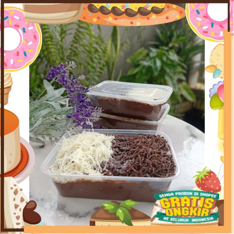 

Brownies Lumer Box 650 ml Enak Fresh Bronies Cake Topping Coklat Keju/ King J Snack