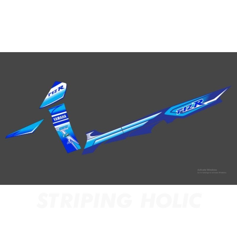 STRIPING FIZ R VARIASI BIRU CUSTOM