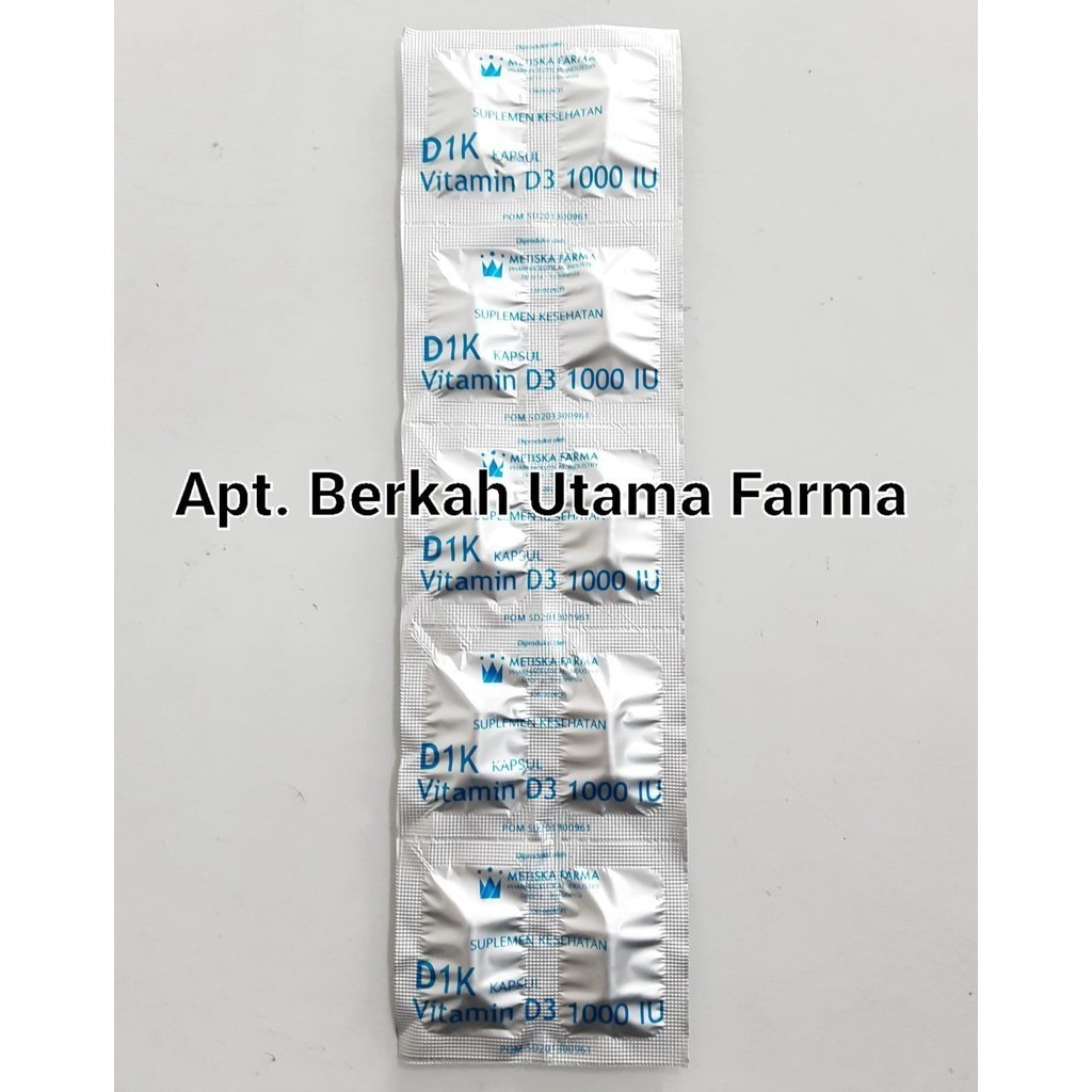 D1K Vitamin D3 1000  IU Strip isi 10 Tablet