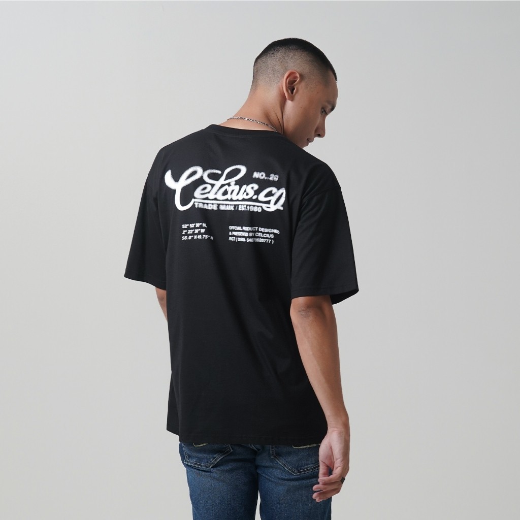 【HOT】Celcius Kaos Lengan Pendek Oversize LIN000914C Hitam