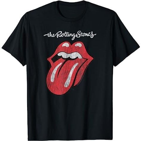 BAJU DISTRO Rolling Stones Official Script Tongue T-Shirt
