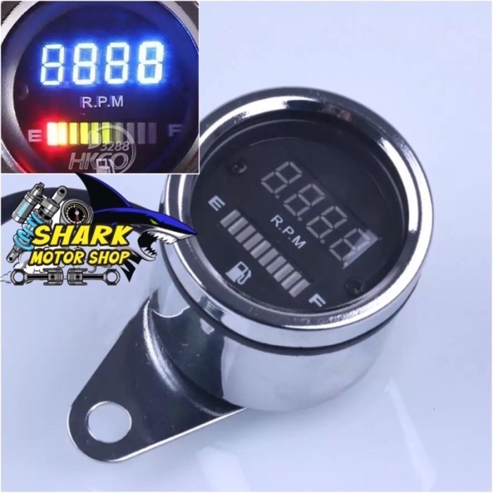 Tachometer RPM digital + Amper bensin orbis universal