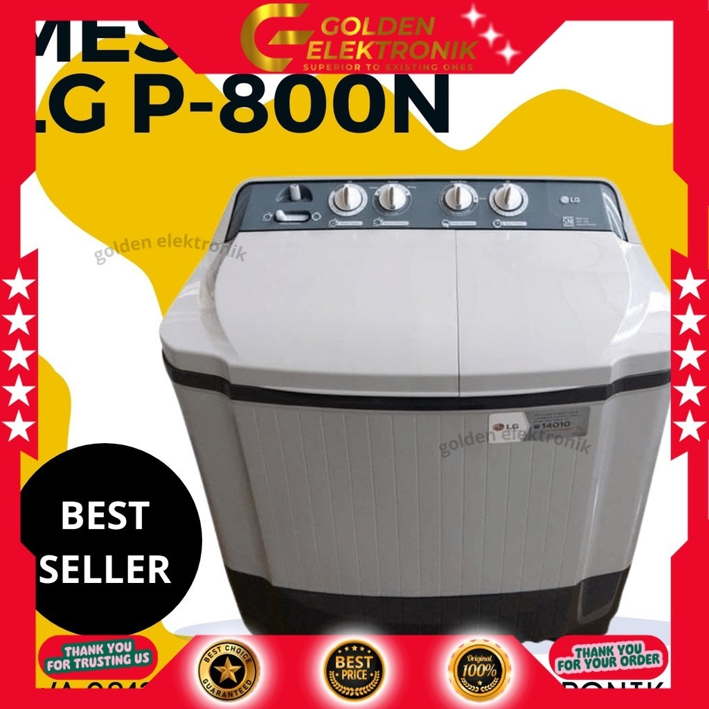 MESIN CUCI LG WP-800N WP 800N WP 800 N 8KG 2 TABUNG