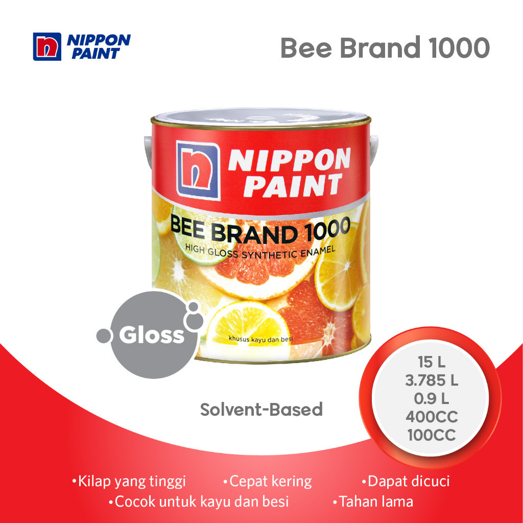 

Cat Kayu & Besi Bee Brand 1000 1kg 102J 1021 124 1016 1005 1011 1085 116 NP666 109 106